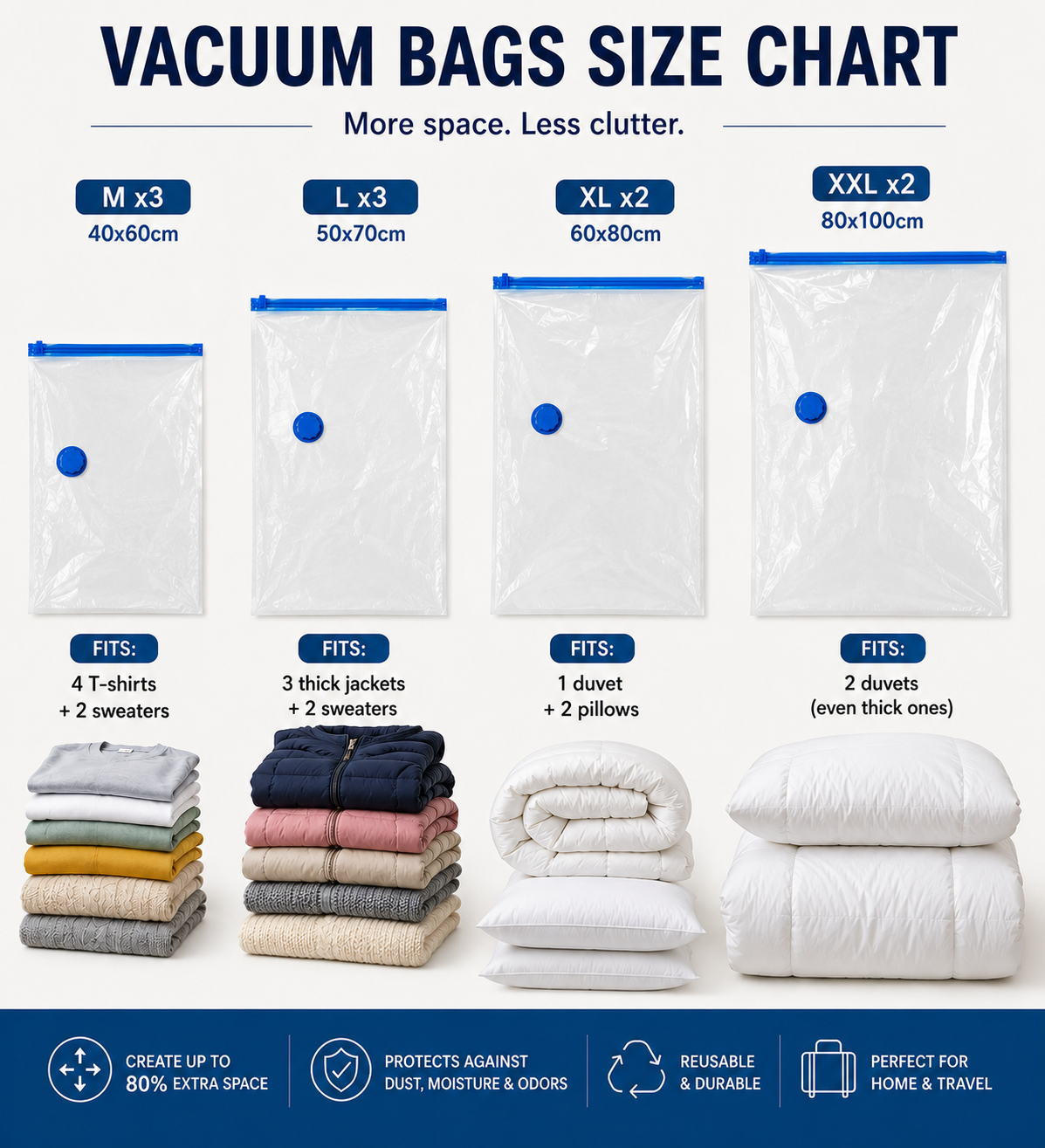 11-Piece Vacuum Storage Bag Set with Hand Pump